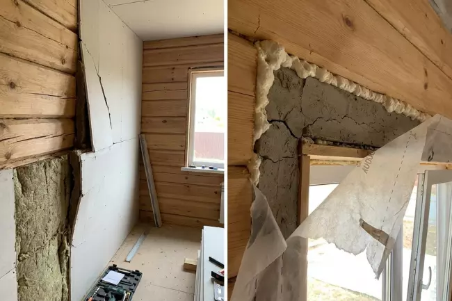 Ошибки утепления дома при усадке коробки