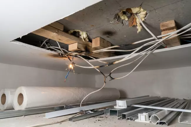 Ошибки монтажа натяжного потолка и пожаробезопасность