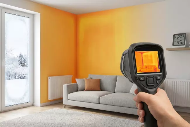 Проверка эффективности защиты стен от промерзания