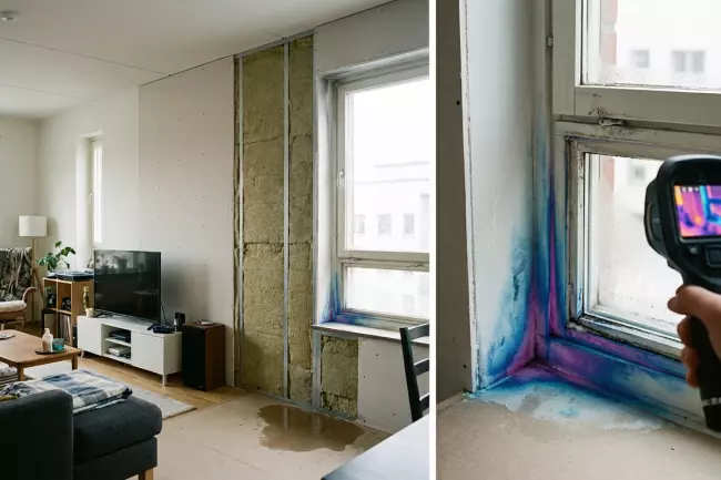 Причины неэффективности утепления внутренних стен