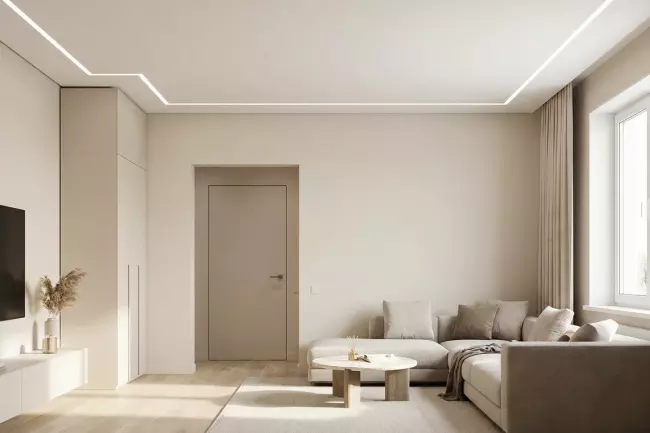 Приёмы визуального увеличения высоты потолка