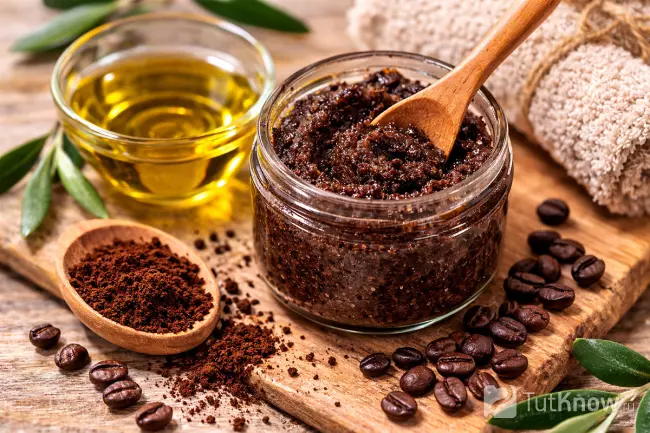 Кофейный скраб для тела с оливковым маслом