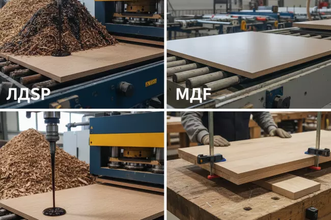 Сравнение ЛДСП, МДФ и массива древесины