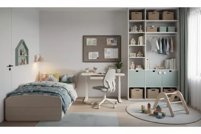 Зоны детской комнаты: сон, занятия, хранение, активности