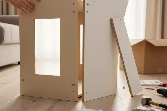 Неправильная ориентация деталей при сборке мебели