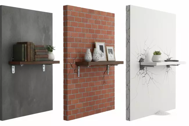 Надежность креплений для настенных полок