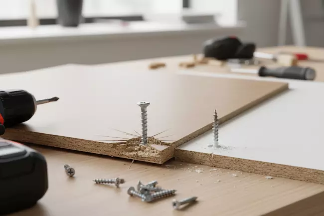 Перетяжка крепежа при сборке мебели