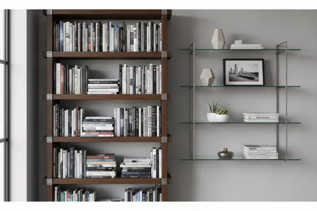 Выбор полок для книг и декора