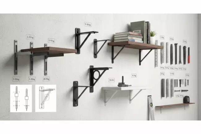 Надежные крепления для полок и нагрузка