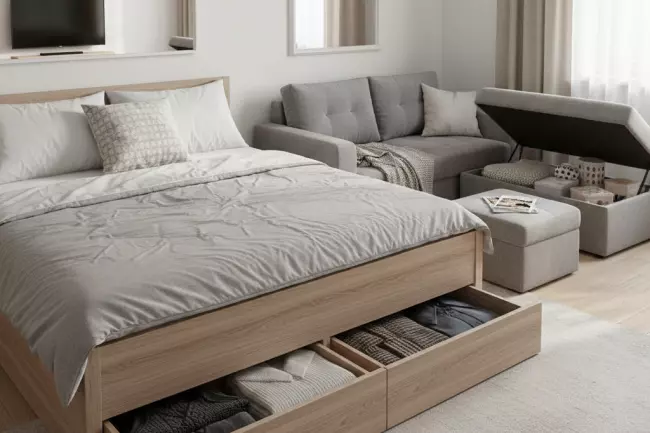 Мебель с хранением для маленькой квартиры