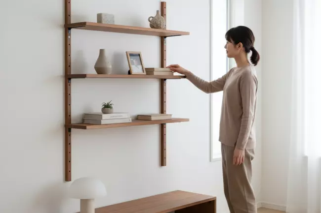 Оптимальная высота и размеры настенных полок