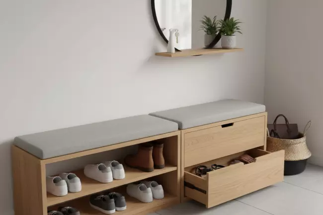 Мебель для прихожей с хранением и сиденьем