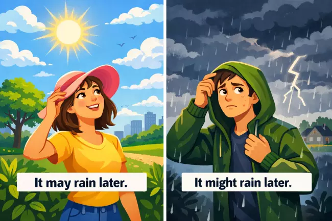 Might в английском: неуверенная вероятность, предположение