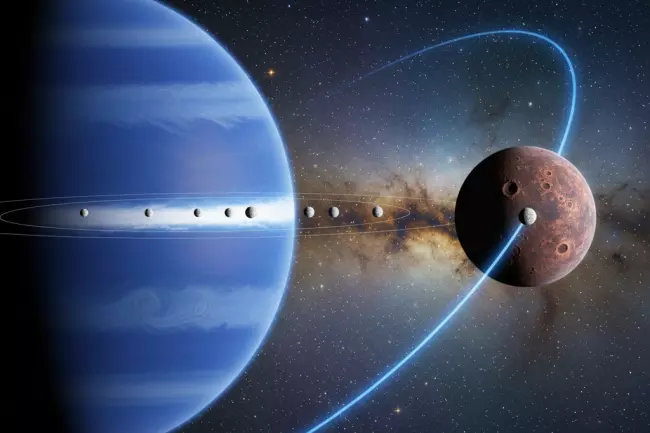 Ретроградная орбита Тритона вокруг Нептуна