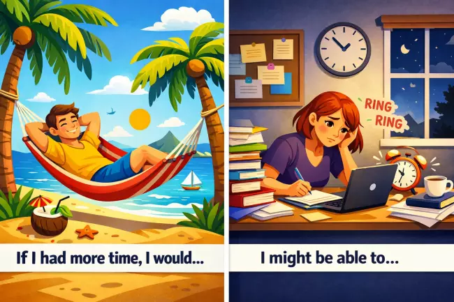 Модальные глаголы would could might во втором типе