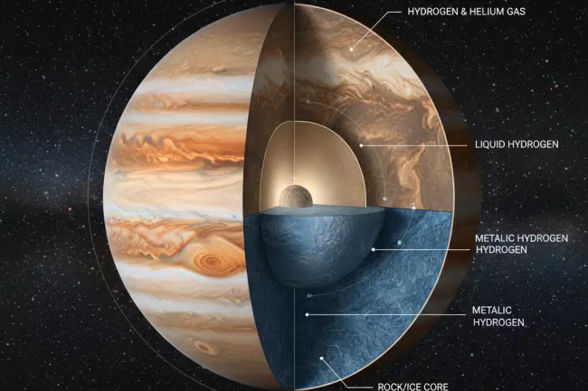 Газовые гиганты: водородно-гелиевые атмосферы