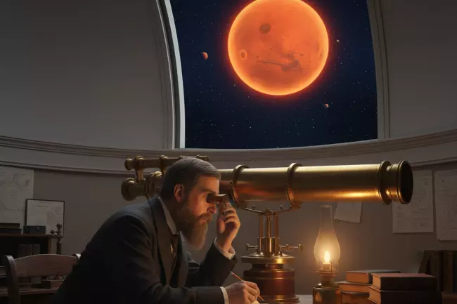 Открытие Фобоса и Деймоса в 1877 году