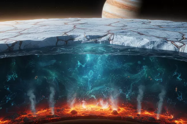 Обитаемость Европы: подлёдный океан и внутренний нагрев