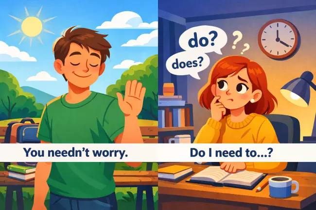 Модальный need: вопросы и отрицания без do