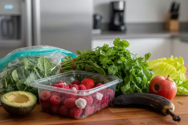 Быстро портящиеся фрукты, овощи, зелень и нарезка
