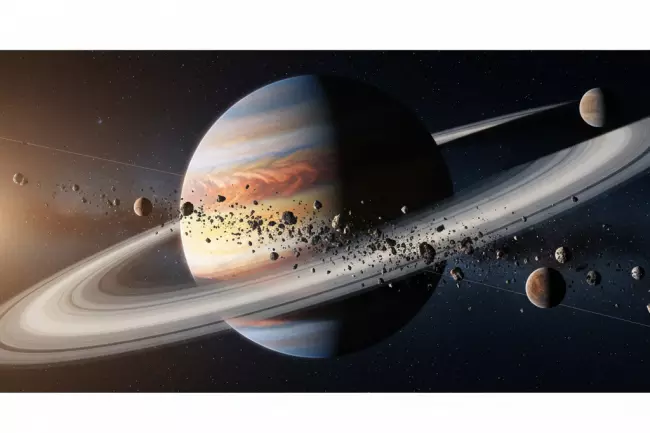 Формирование колец газовых гигантов гравитацией