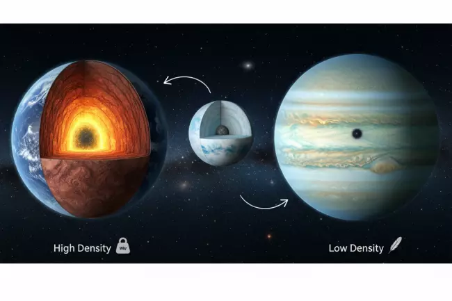Плотность планет Солнечной системы и состав