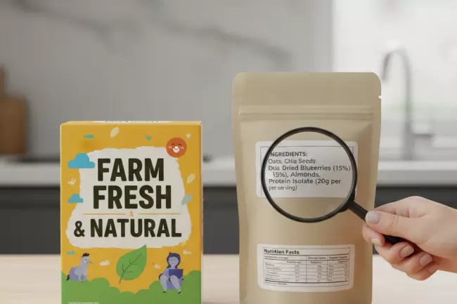 Чтение состава продуктов и разбор маркетинговых терминов