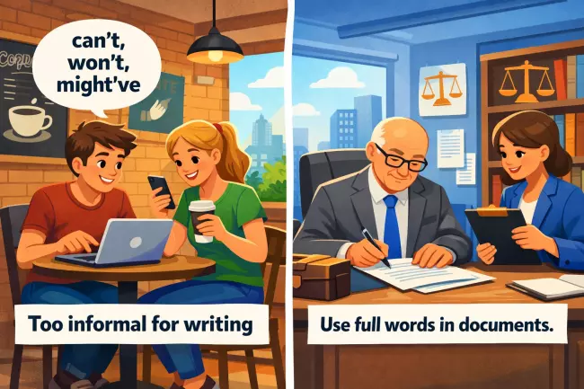 Краткие формы модальных глаголов в английском