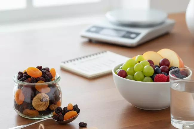 Сухофрукты при похудении: калорийность и сахар