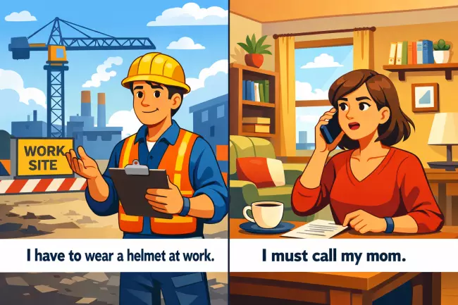 Have to и must: необходимость и внешние правила