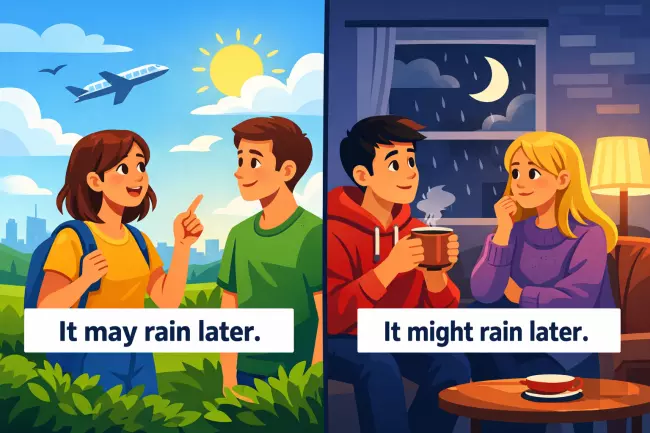 Разница между may и might: вероятность, разрешение