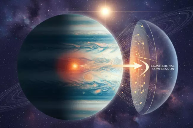 Гравитационное сжатие и внутренний нагрев Нептуна