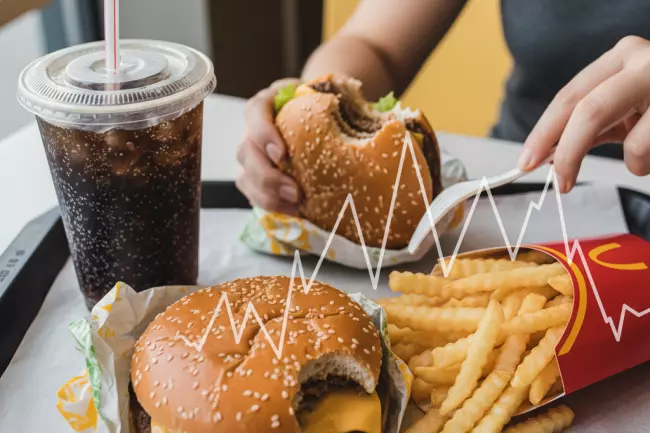 Фастфуд, инсулиновые скачки, резкий подъём глюкозы