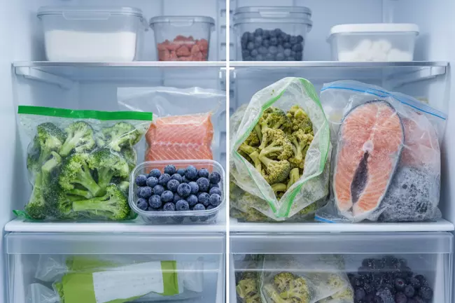 Пищевая ценность замороженных продуктов при хранении