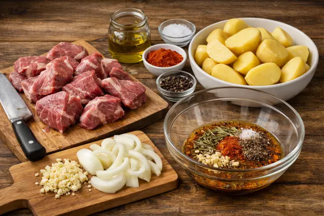 Баранина с картофелем в духовке рецепт