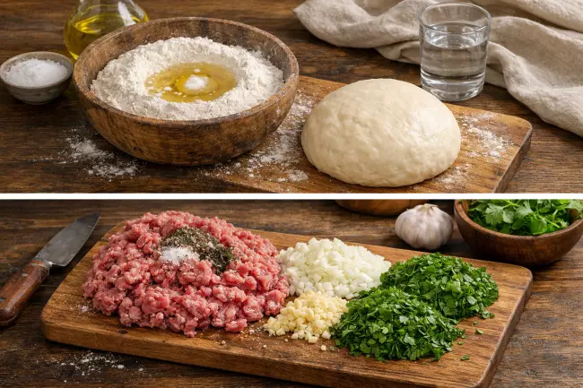 Пошаговый рецепт хинкали с мясом