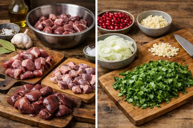 Кучмачи по-грузински из куриных потрохов рецепт