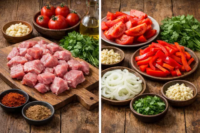 Рецепт мяса по-грузински с овощами