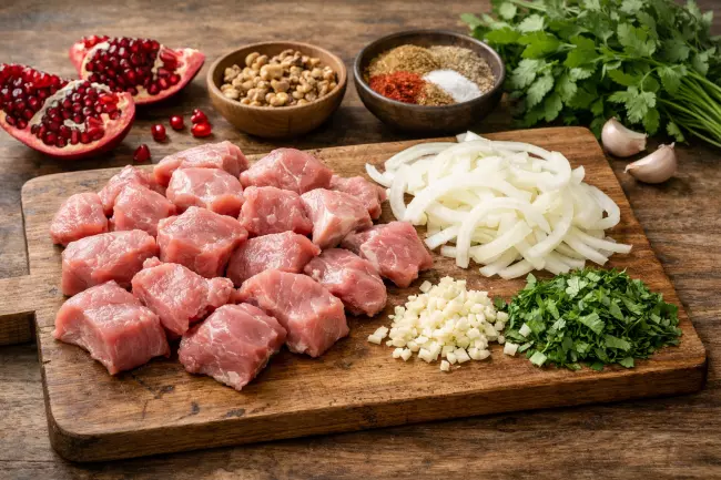 Свинина с гранатом по-грузински рецепт