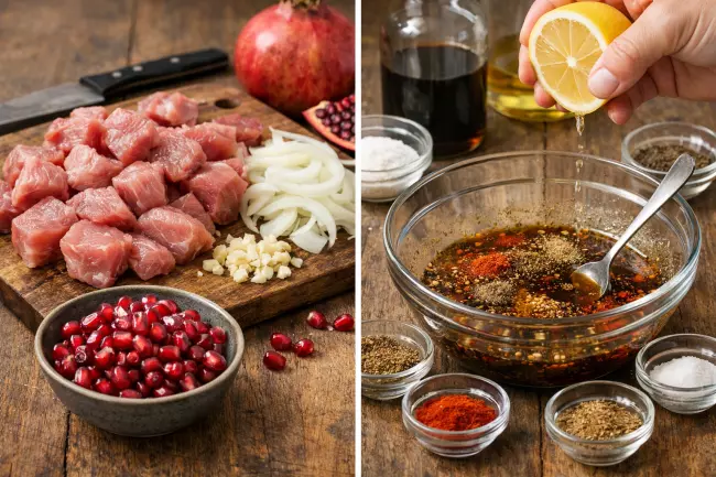 Свинина с гранатом в духовке рецепт