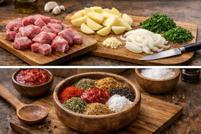Свинина с картошкой по-грузински рецепт