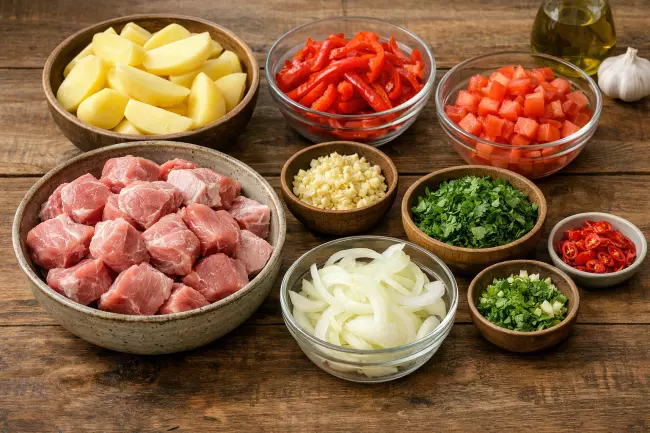 Жаркое по-грузински из свинины с картофелем