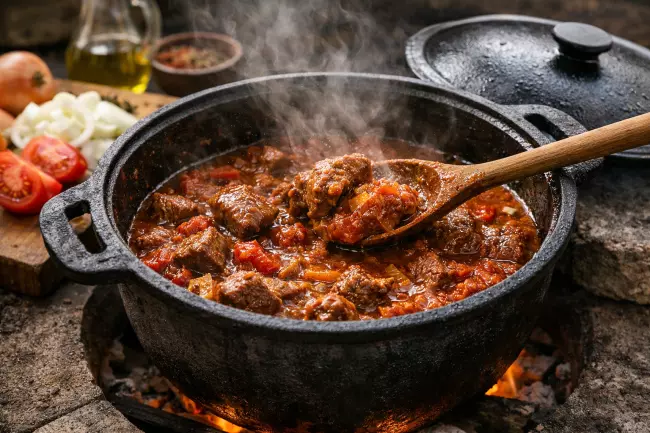 Чашушули из говядины с густым соусом