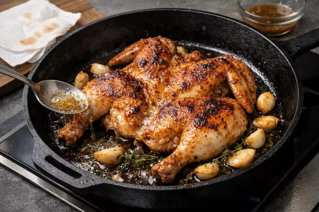 Цыплёнок табака с хрустящей корочкой