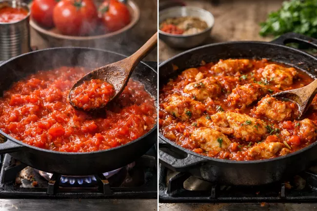 Чахохбили из курицы в томатном соусе