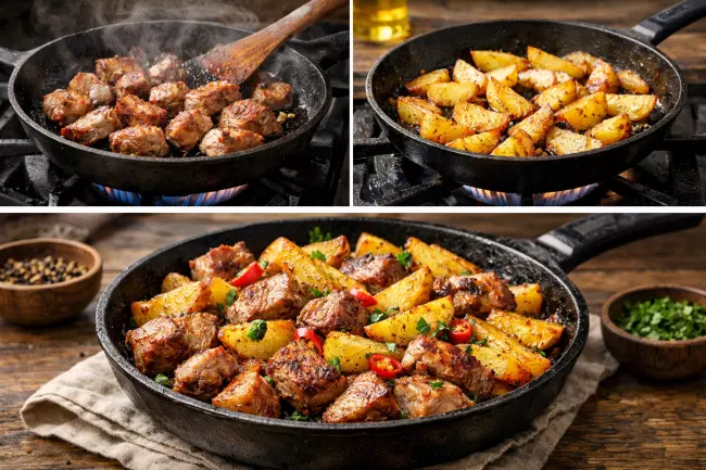 Оджахури со свининой румяная корочка