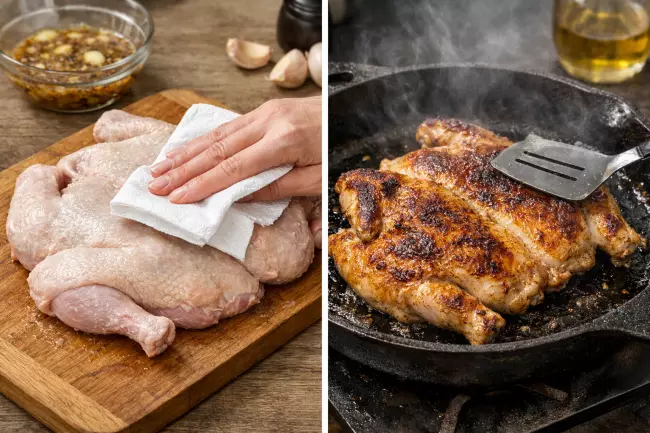 Цыплёнок табака по-грузински с хрустящей корочкой