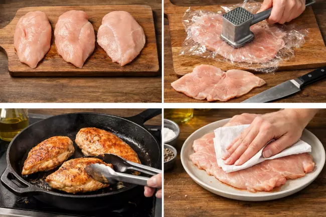 Сочная курица с ореховым соусом на сковороде