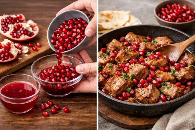 Свинина с гранатом по-грузински без горечи