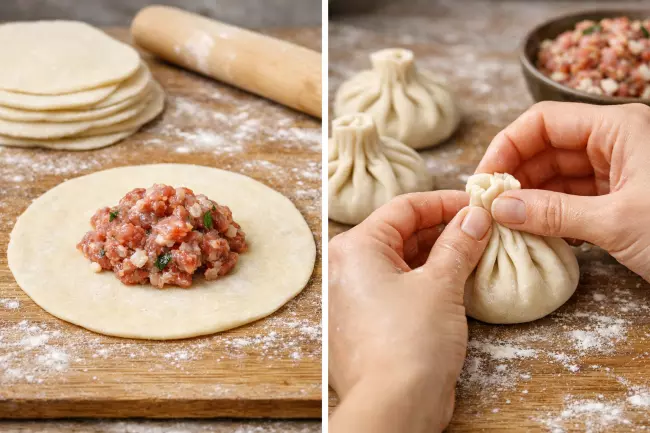 Хинкали с мясом по-грузински рецепт